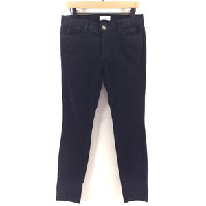 LOFT Womens Curvy Skinny Corduroy Pants 4 27 Black‎ Fine Wale Stretch 477236
